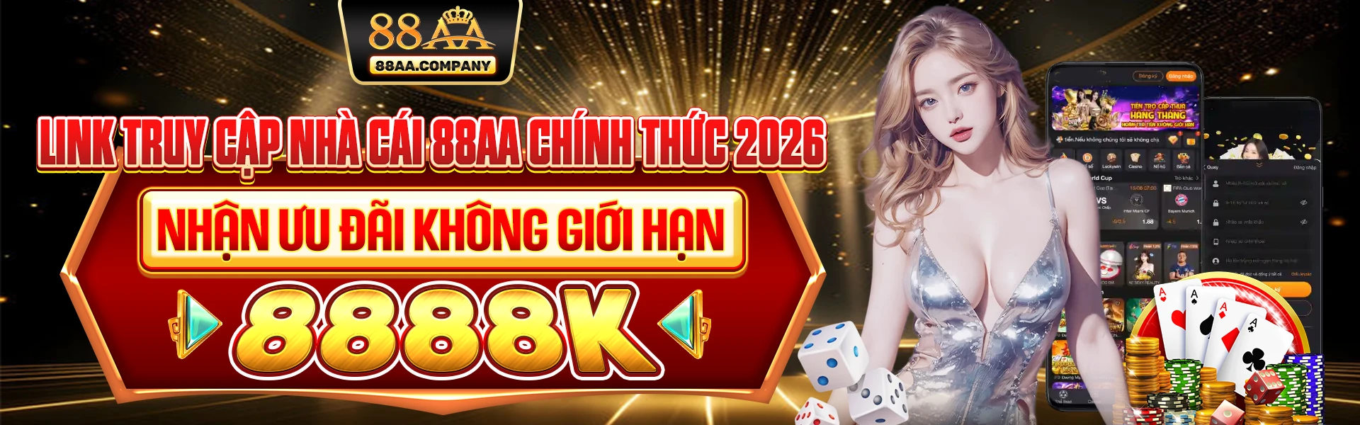 Link truy cập nhà cái 88AA chính thức 2026